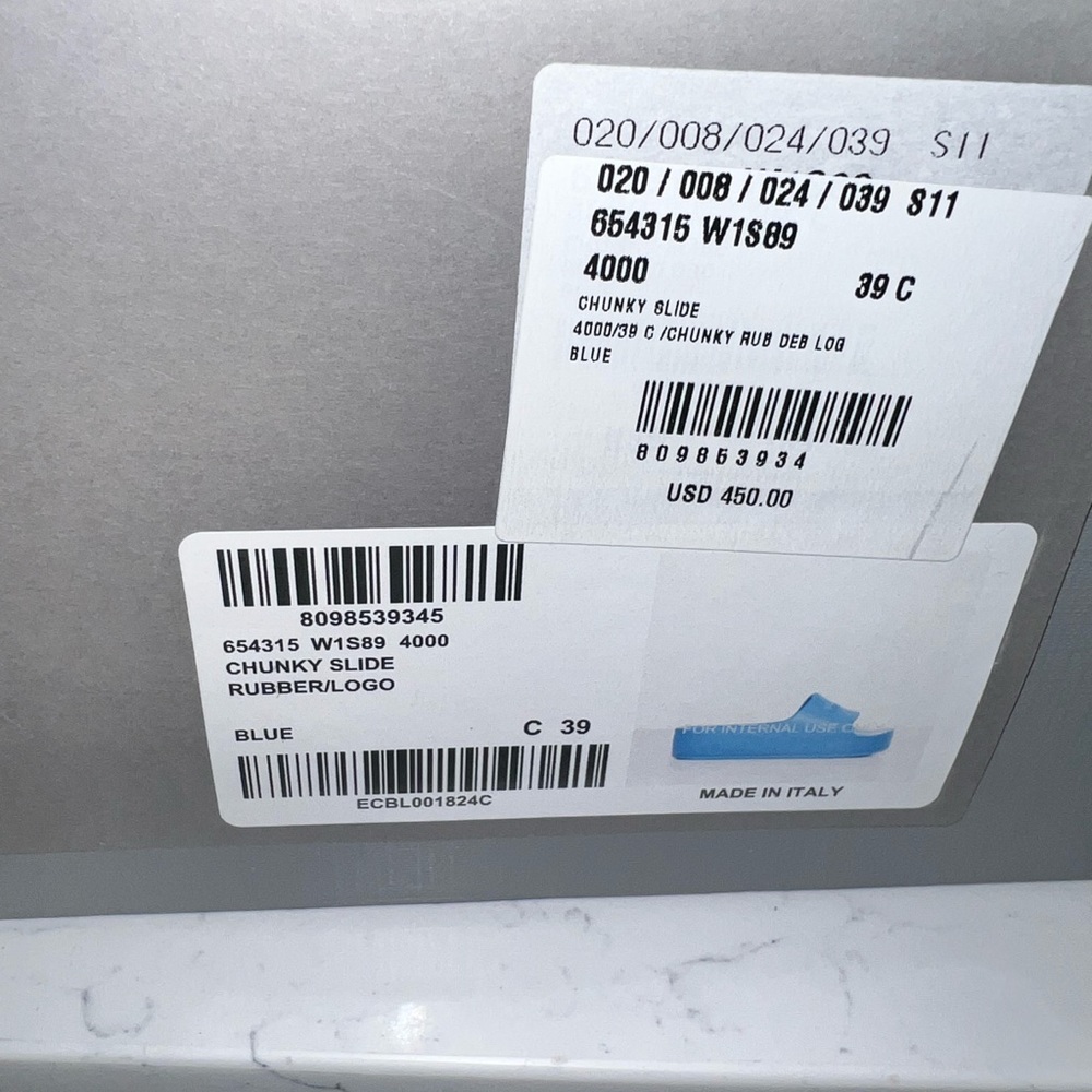 Blue Balenciaga Platform Slides - Picture 5 of 6